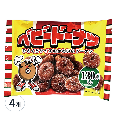 오사카야 베이비 미니 도너츠, 4개, 130g