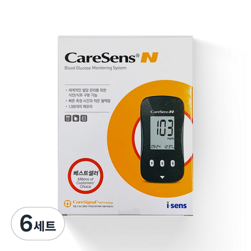 아이센스 케어센스 N 혈당측정기 세트, 6세트