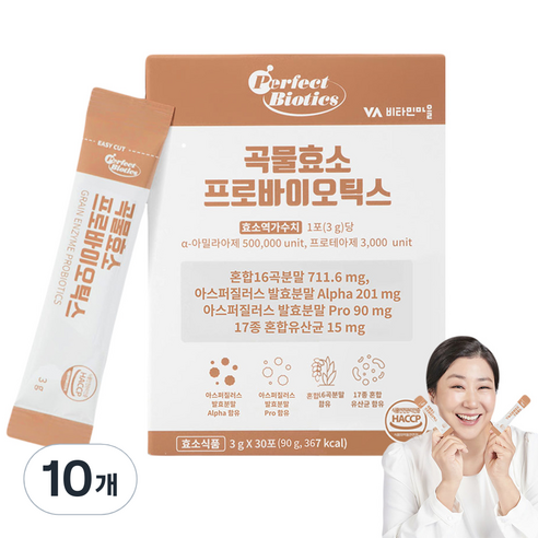 비타민마을 곡물효소 프로바이오틱스, 90g, 10개