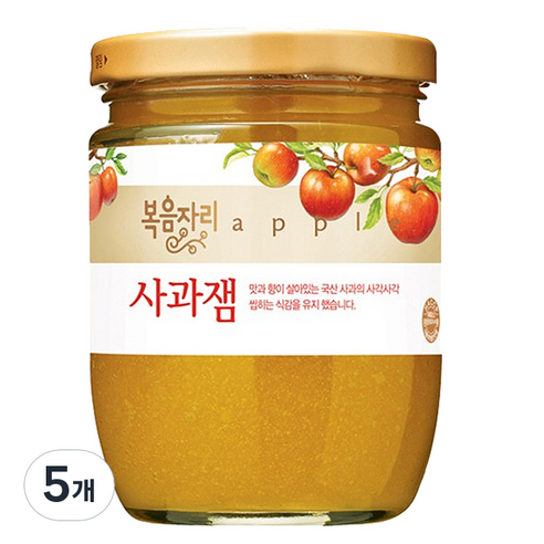 [복음자리] 과일잼(사과잼), 370g, 5개