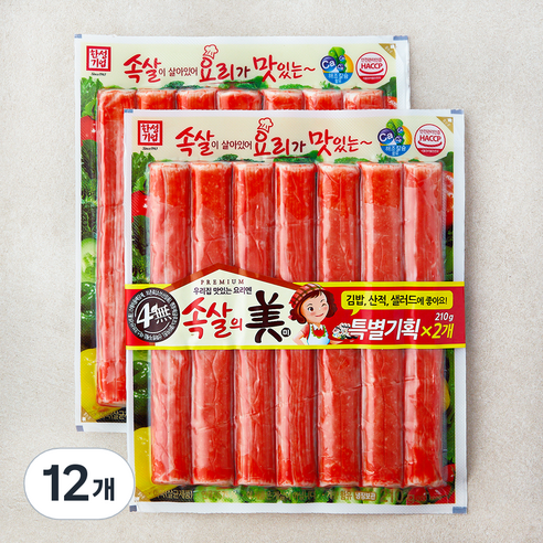 한성기업 속살의미 맛살, 210g, 12개