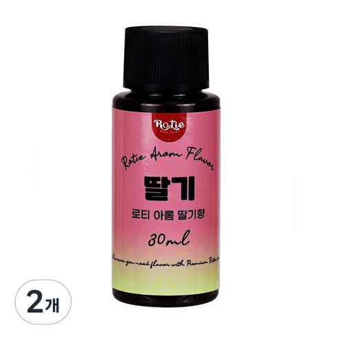 로티 식품향료 딸기향 아롬 30ml, 30g, 2개