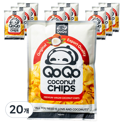 큐오큐오 코코넛칩, 40g, 20개