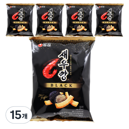 새우깡 블랙, 72g, 15개