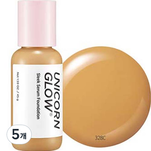 유니콘글로우 슬릭 세럼 파운데이션 45g, 328C, 5개