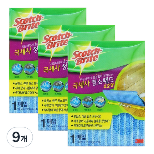 스카치브라이트 초극세사 청소포 표준형 1매, 9개