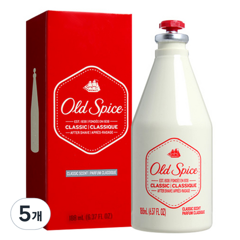 올드스파이스 애프터 쉐이브 클래식 스킨, 188ml, 5개