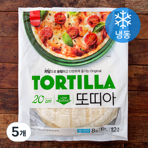 삼립 또띠아 8호 (냉동), 42g, 5개, 12개입