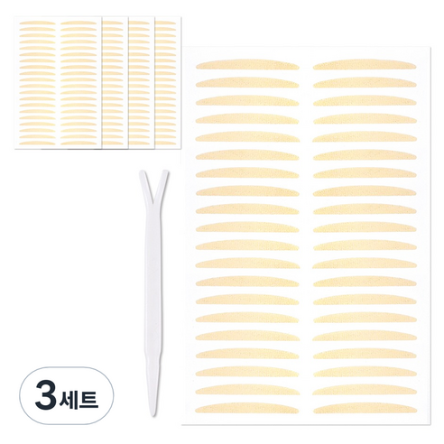 더분 깃털 누드 단면 쌍꺼풀 테이프 세트 200p, 누드 R TYPE, 3세트