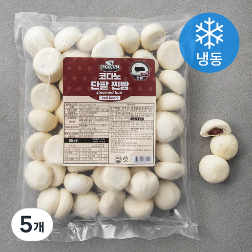 코다노 단팥 찐빵 (냉동), 1.25kg, 5개