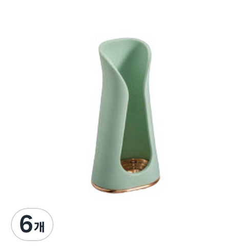 바이두루 벽걸이 전동 칫솔 거치대, 그린, 6개