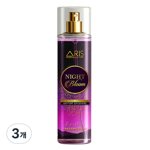 아리스 바디 미스트 나이트 블룸, 3개, 250ml