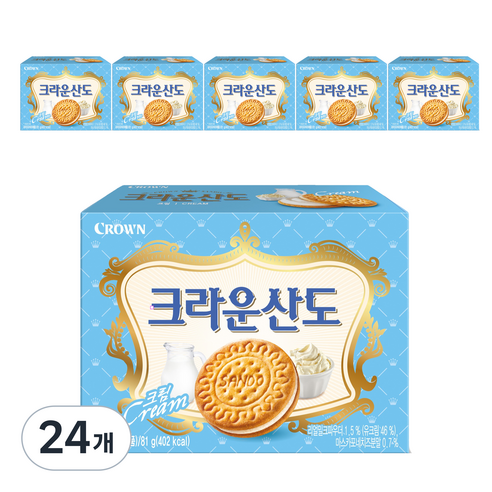 크라운산도 크림, 81g, 24개