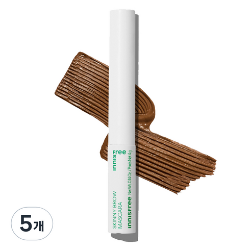 이니스프리 스키니 브로우카라 4g, 2호 깊은밤 에스프레소 브라운, 5개