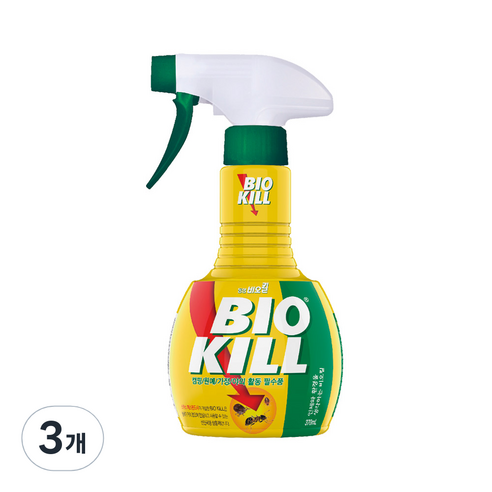 비오킬 캠핑 원예용 날파리 진드기 살충제 3p, 370ml, 3개
