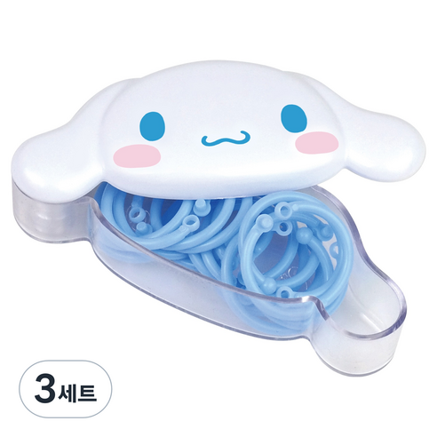 바이하츠 시나모롤 플라스틱 카드링 중 15p 세트, 혼합색상, 3세트