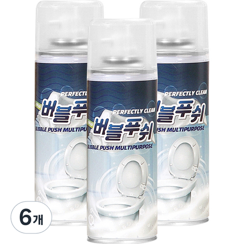 버블푸쉬 배수구 다용도 살균 탈취 청소 세정제, 160g, 6개