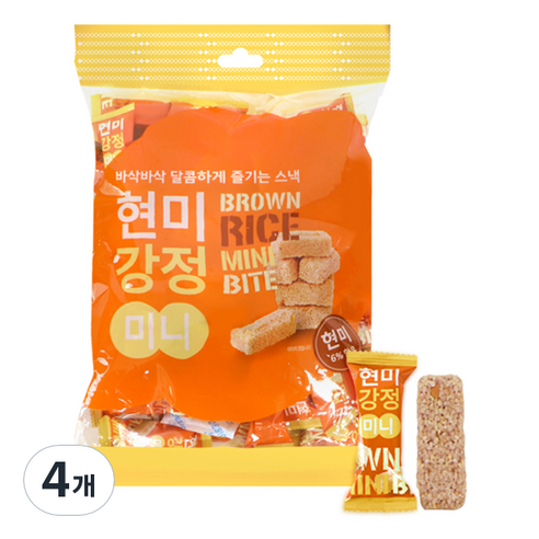 현미 강정 미니, 350g, 4개