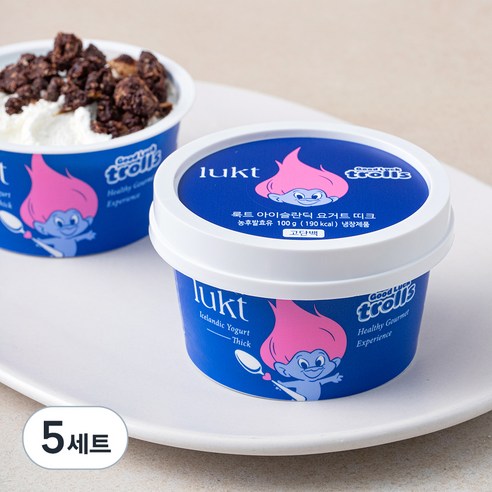 룩트 아이슬란딕 요거트 띠크 100g + 허니스틱 15g + 초코 클러스터 25g, 140g, 5세트
