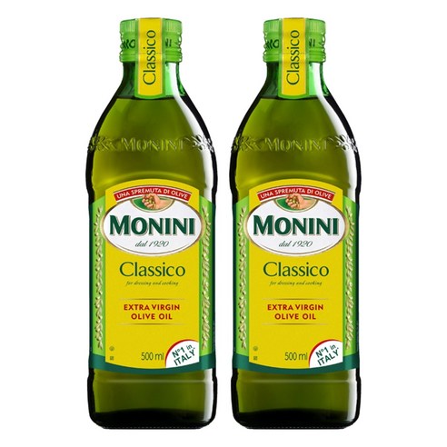 모니니 클라시코 엑스트라 버진 올리브오일, 500ml, 2개