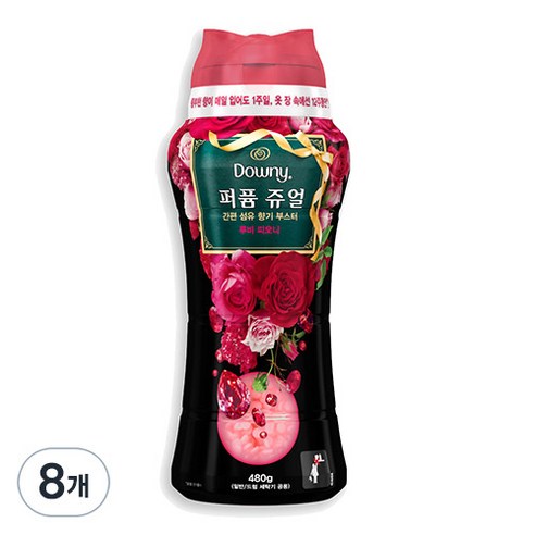 다우니 퍼퓸 쥬얼 루비 피오니 향기지속제, 480g, 8개