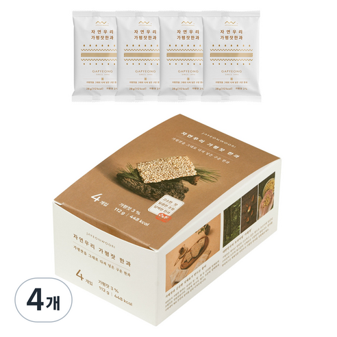 자연우리 가평잣 한과 4p, 4개, 112g
