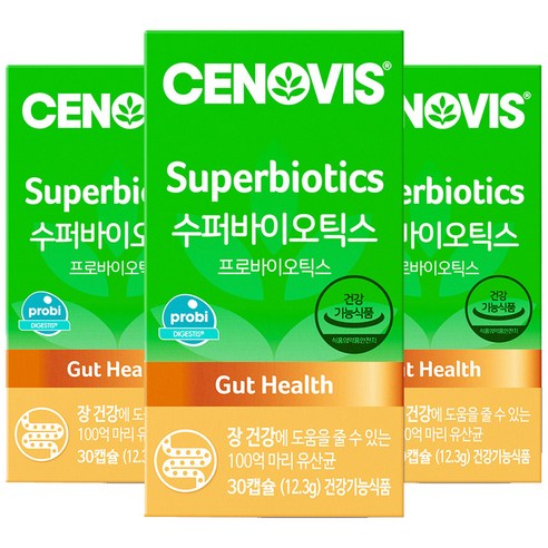 세노비스 수퍼바이오틱스 유산균, 12.3g, 3개