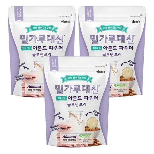 알티스트 바이오믹스테크 밀가루대신 글루텐프리 아몬드 파우더, 250g, 3개