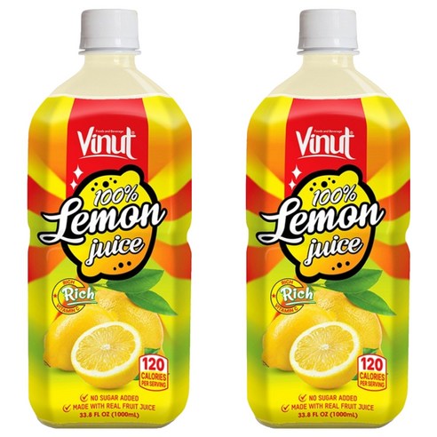 비넛 100% 레몬 주스, 1L, 2개