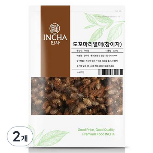 인차 도꼬마리열매 창이자, 200g, 2개