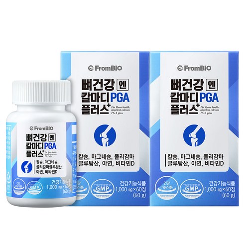 프롬바이오 뼈건강엔 칼마디 PGA 플러스 60g, 60정, 2개