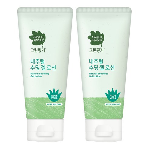 그린핑거 내추럴 수딩 젤 로션, 100ml, 2개