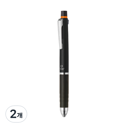 제브라 델가드+2C 샤프 0.5mm + 볼펜 0.7mm 멀티펜, 블랙, 2개