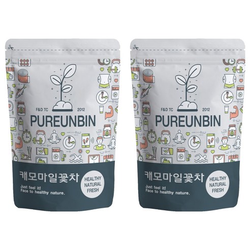 푸른빈 캐모마일 꽃잎 차, 80g, 1개입, 2개