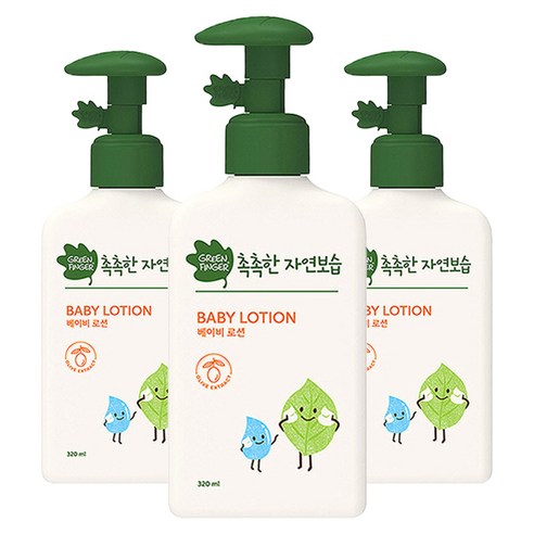 그린핑거 촉촉한 자연보습 베이비로션, 320ml, 3개