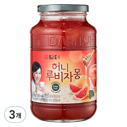 담터 허니 루비자몽, 1kg, 1개입, 3개