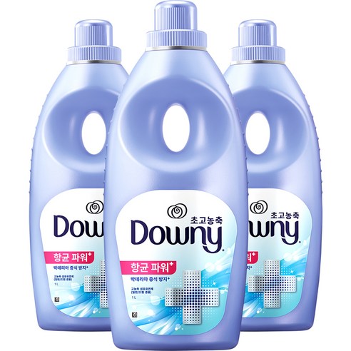 다우니 섬유유연제 항균파워 플러스, 1L, 3개
