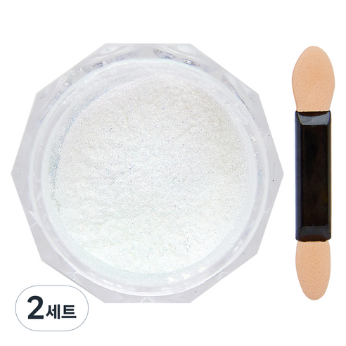 메이브라운 네일글리터 오로라네일 파우더 + 팁, 2세트, 아이스라임(M10221)