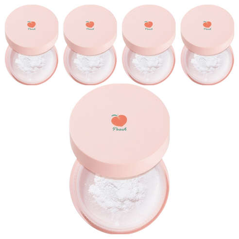 스킨푸드 피치뽀송 멀티 피니시 파우더 대용량 15g, 5개