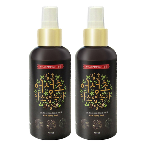 갑당약초 어성초 자소엽 녹차 모발 스프레이 팩, 160ml, 2개