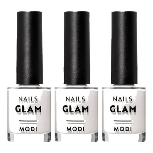 에뛰드 모디 글램 네일즈 매니큐어, 리얼화이트, 9ml, 3개