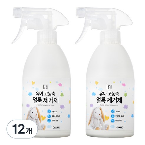 생활공식 유아 고농축 얼룩제거제, 500ml, 12개