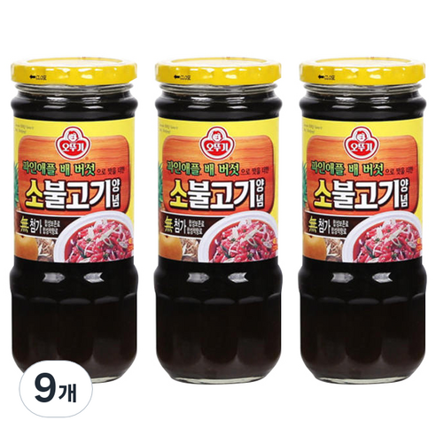 오뚜기 소불고기 양념, 480g, 9개