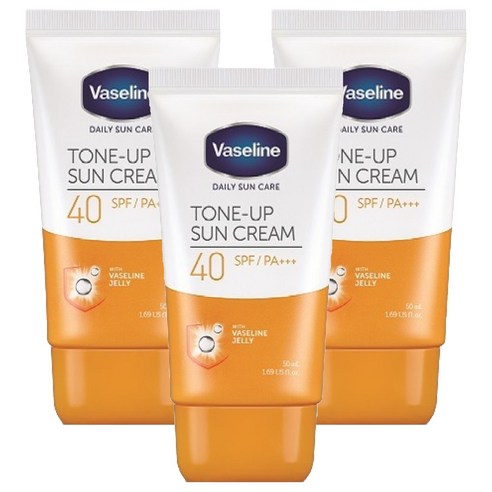 바세린 톤 업 선크림 SPF40 PA+++, 50ml, 3개