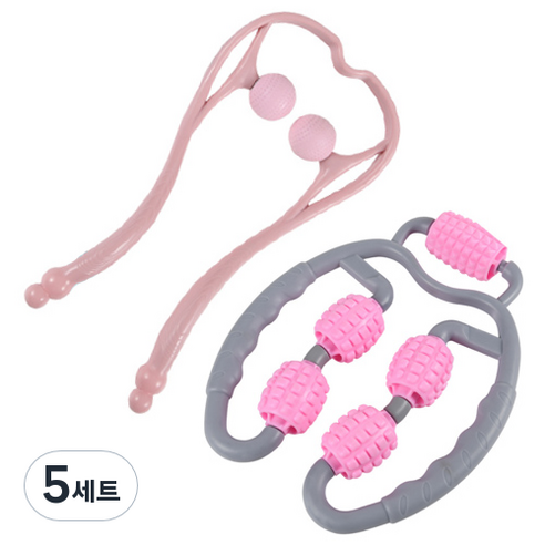 OON 소프트 목 안마기 2종 세트, 핑크, 5세트