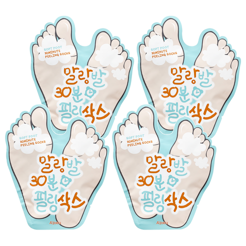 어퓨 말랑발 30분 필링 삭스, 1개입, 4개, 40ml