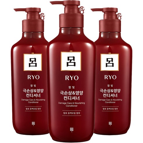려 함빛 극손상케어 린스, 550ml, 3개
