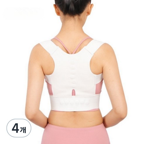 썬앤지 바른자세 어깨 지지밴드 화이트, 4개