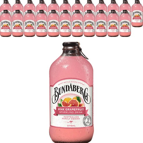 분다버그 핑크 그레이프푸르트 탄산음료, 375ml, 24개