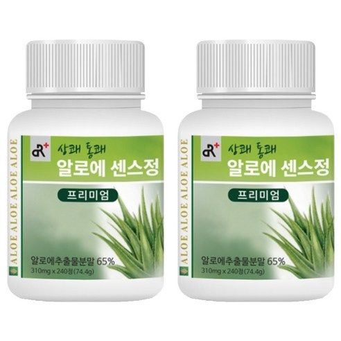 두리농산 상쾌통쾌 알로에 센스정 프리미엄 240정, 74.4g, 2개